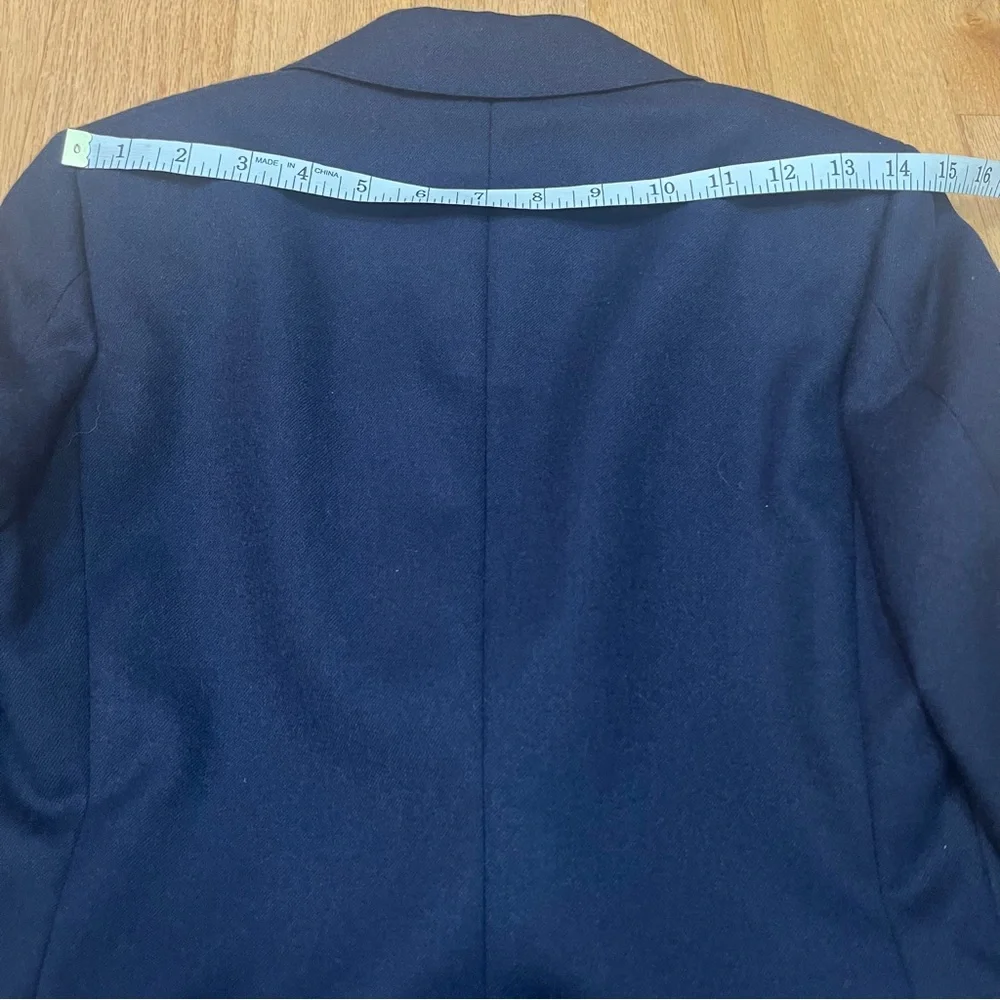Vintage Aquascutum London Navy Blue Wool Blazer - Picture 11 of 15